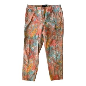 Peruvian Connection Abstract Watercolor Splatter Women's Pants Size 12